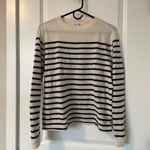 REFORMATION Cashmere Black and White Striped Sweater Size XS